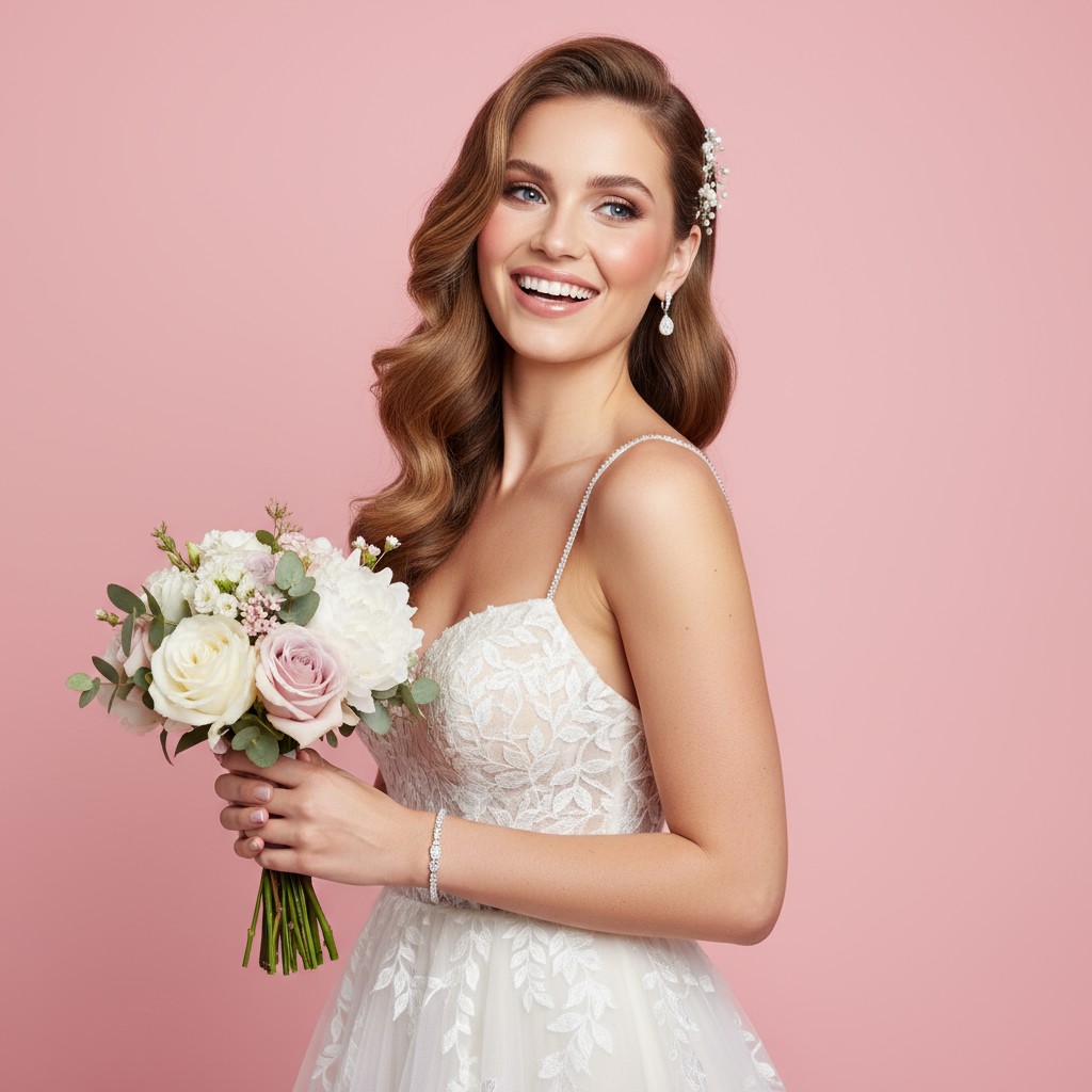 Glam Waves Wedding Hair Ideas